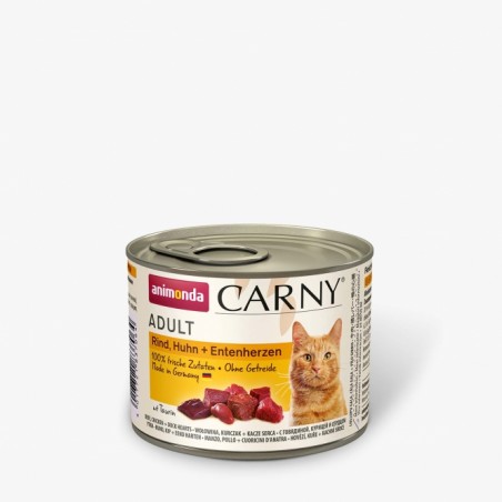 Animonda Cat Dose Carny Adult Rind & Huhn & Entenherzen 200 g
