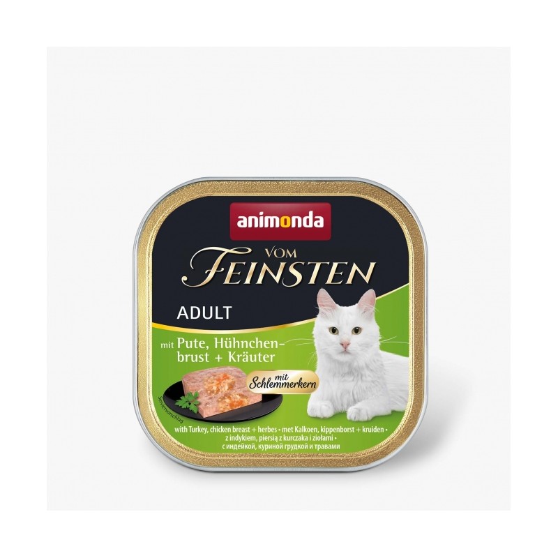 Animonda Vom Feinsten mit Schlemmerkern mit Pute, Hühnchenbrust & Kräuter 100g