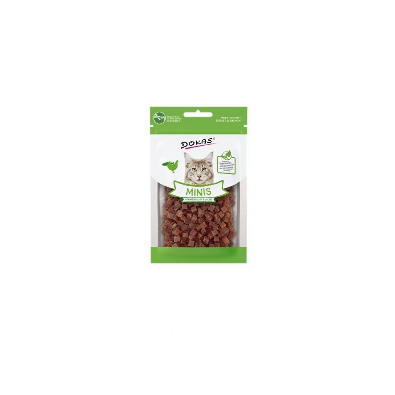 Dokas Cat Snack Minis Hühnerbrust & Lachs 30g