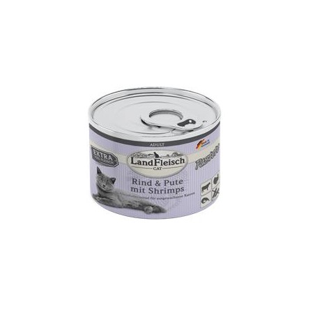 Landfleisch Cat Adult Pastete Rind, Pute & Shrimps 195 g